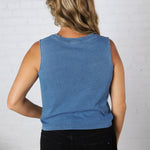 Sloane Jersey Denim Muscle Top by Z Supply - Indigo