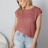 Sofia Relaxed Crop Sweater Vest