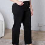 Solene Wide Leg Crop Denim - Black Beauty Wash