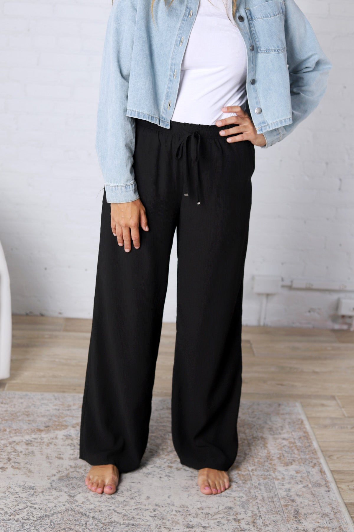 Soliel Crinkle Wide Leg Pants