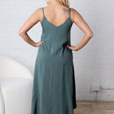 Solona Woven Arc Midi Dress - Ash Jade