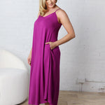 Solona Woven Arc Midi Dress - Lt Plum