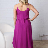 Solona Woven Arc Midi Dress - Lt Plum