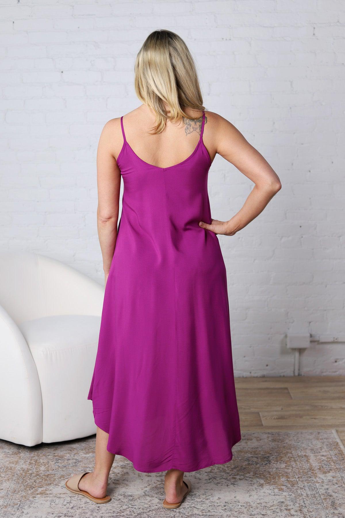 Solona Woven Arc Midi Dress - Lt Plum