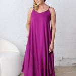 Solona Woven Arc Midi Dress - Lt Plum