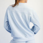 Sonja Modal Luxe Mock Neck Pullover - Frost