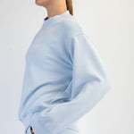 Sonja Modal Luxe Mock Neck Pullover - Frost