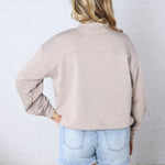Sonja Modal Luxe Mock Neck Pullover - Heather Taupe