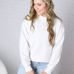 Sonja Modal Luxe Mock Neck Pullover - Lt Heather Grey