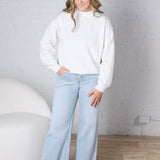 Sonja Modal Luxe Mock Neck Pullover - Lt Heather Grey