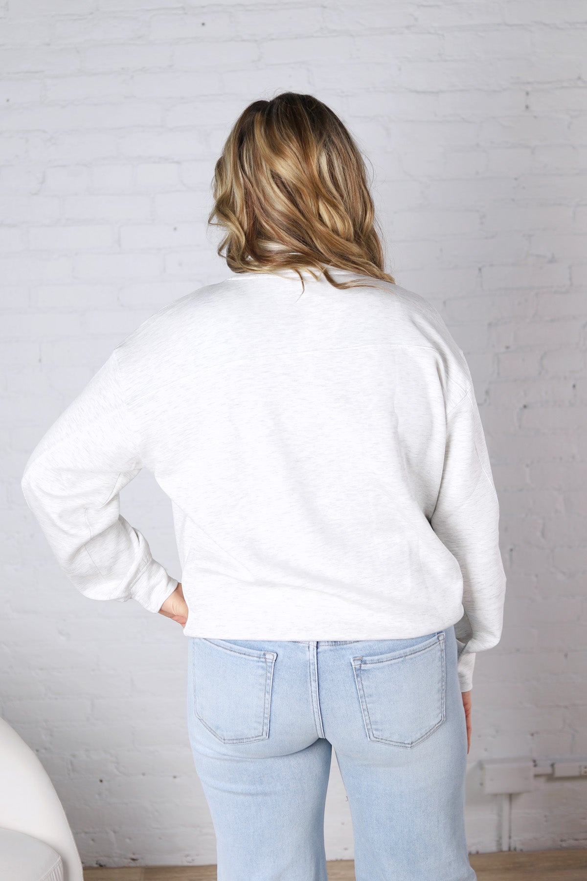 Sonja Modal Luxe Mock Neck Pullover - Lt Heather Grey