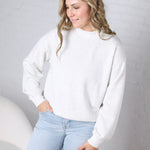 Sonja Modal Luxe Mock Neck Pullover - Lt Heather Grey