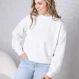 Sonja Modal Luxe Mock Neck Pullover - Lt Heather Grey