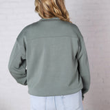 Sonja Modal Luxe Mock Neck Pullover - Sage Leaf