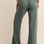Sonja Modal Luxe Straight Pants - Sage Leaf