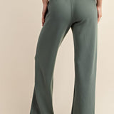 Sonja Modal Luxe Straight Pants - Sage Leaf
