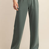 Sonja Modal Luxe Straight Pants - Sage Leaf