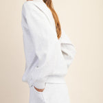 Sonja Scuba Mock Neck Pullover - Lt Heather Grey