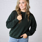 Sonja Scuba Mock Neck Pullover - Regency Green