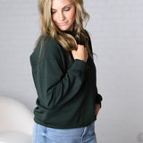 Sonja Scuba Mock Neck Pullover - Regency Green