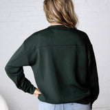 Sonja Scuba Mock Neck Pullover - Regency Green