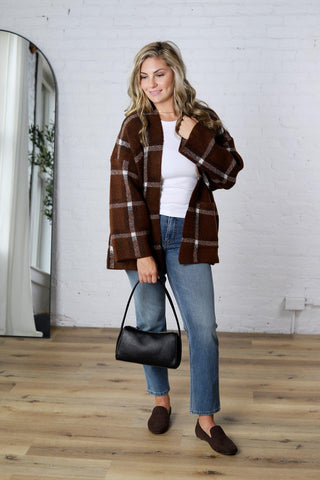 Soraya Knit Sweater Open Front Long Sleeve Cardigan Top