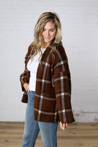Soraya Knit Sweater Open Front Long Sleeve Cardigan Top