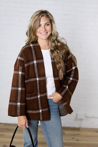 Soraya Knit Sweater Open Front Long Sleeve Cardigan Top
