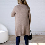 Soren Open Basic Sweater Coat - Brown FINAL SALE