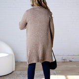 Soren Open Basic Sweater Coat - Brown FINAL SALE
