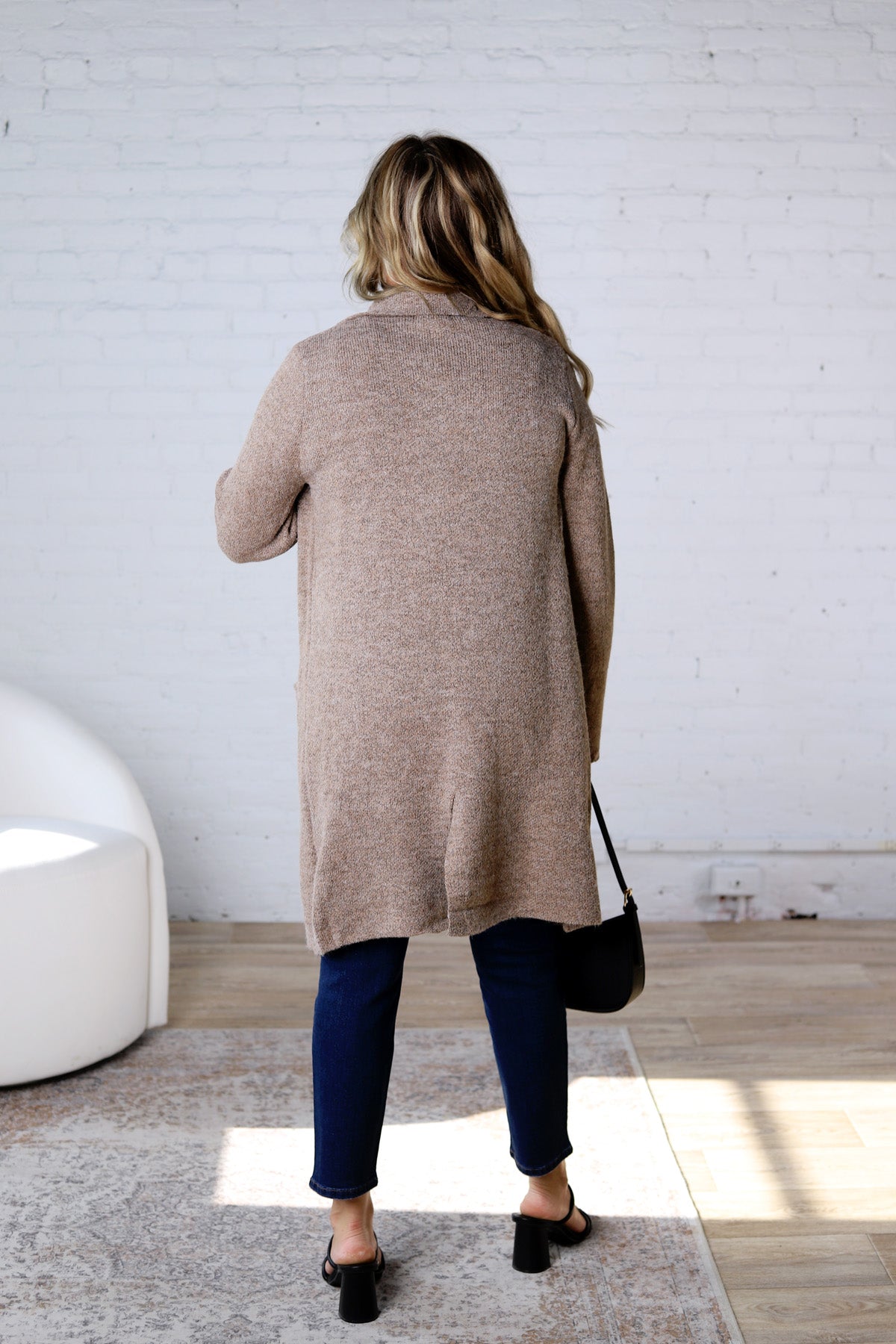 Soren Open Basic Sweater Coat - Brown FINAL SALE