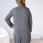 Soren Open Basic Sweater Coat - Charcoal