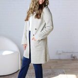 Soren Open Basic Sweater Coat - Oatmeal