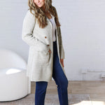 Soren Open Basic Sweater Coat - Oatmeal