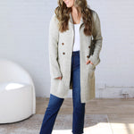 Soren Open Basic Sweater Coat - Oatmeal