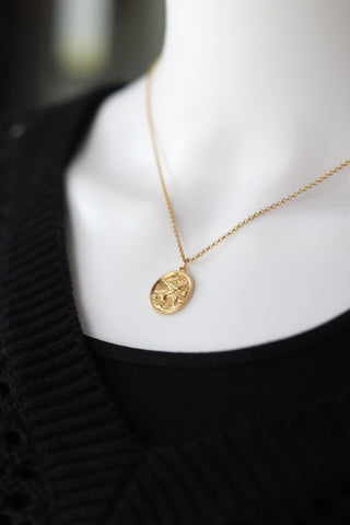 Sparrow Pendant Necklace - Gold By Baubles + Bobbies