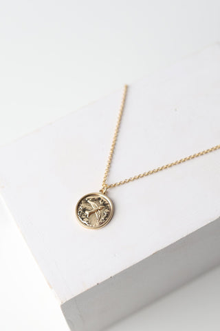 Sparrow Pendant Necklace - Gold By Baubles + Bobbies