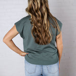 Stella Viscose Short Sleeve Sweater - Ash Jade