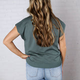 Stella Viscose Short Sleeve Sweater - Ash Jade