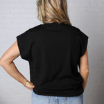 Stella Viscose Short Sleeve Sweater - Black