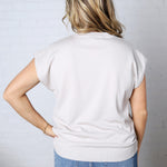 Stella Viscose Short Sleeve Sweater - Bone