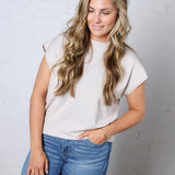 Stella Viscose Short Sleeve Sweater - Bone