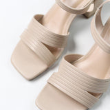 Striking Dress Beige Heeled Sandals - Final Sale