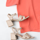 Striking Dress Beige Heeled Sandals - Final Sale