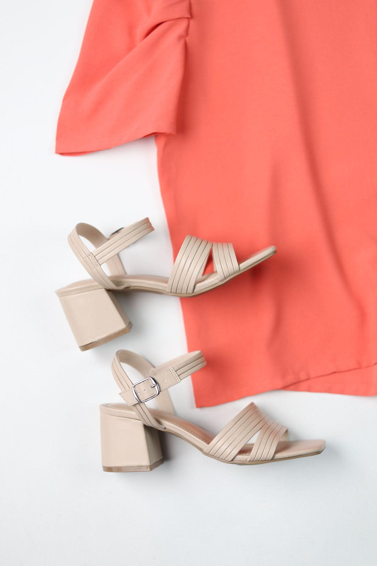 coral coloured sandals