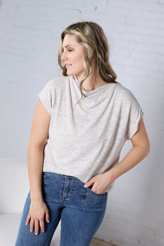Sutton Cowl Neck Top - Oatmeal