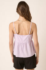 Sutton Texture Detail Tank Blouse - Lavender - Final Sale
