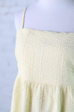 Sutton Texture Detail Tank Blouse - Yellow - Final Sale