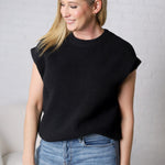 Sylvie Batwing Sleeved Knit Sweater - Black