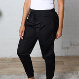 Tae Pleated Front Joggers - Black